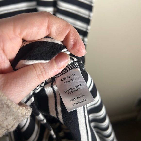 Universal Standard Iconic Geneva Dress Black White Stripe Maxi Size L US 3X - Picture 5 of 8